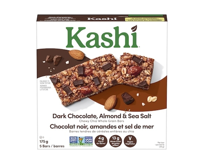 Kashi Chewy Chia Whole Grain Bars Dark Chocolate, Almond & Sea Salt - 175.0 G