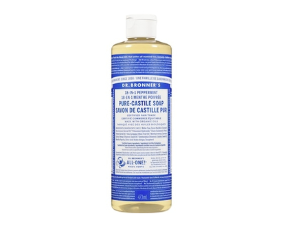 Dr Bronners Pure Castile Liquid Soap, Peppermint - 472.0 ML