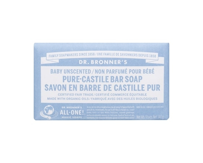 Dr Bronners Pure-Castile Bar Soap Baby Unscented - 140.0 G
