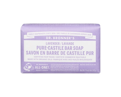 Dr Bronners Pure Castile Bar Soap, Lavender - 140.0 G