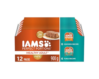 Iams Perfect Portions Cat Wet Food Adult Grain Free Chicken & Tuna Patà© Multipack - 900.0 G