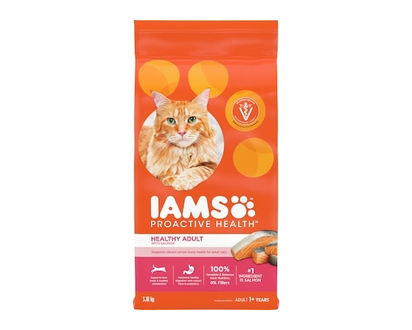 Iams Proactive Health Healthy Adult With Salmon Dry Cat Food - 3.18 KG