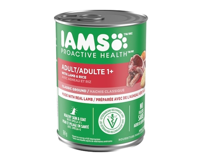 Iams Proactive Health Adult Wet Dog Food, Lamb & Rice, Classic Ground - 369.0 G