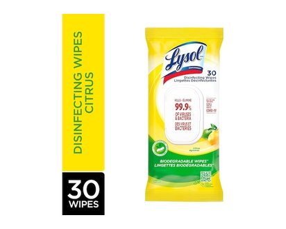 Lysol DISINFECTING WIPES Flatpack - Citrus - 30.0 EA