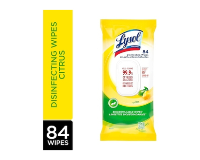 Lysol DISINFECTING WIPES Flatpack - Citrus - 84.0 EA