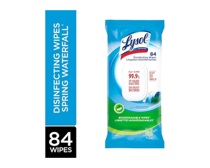 Lysol Disinfecting Wipes Flatpack - Spring Waterfall - 84.0 EA