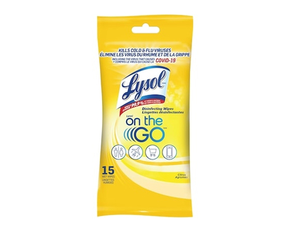 LYSOL Disinfecting Wipes - Lysol On the Go - Citrus 15 ct - 15 EA