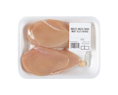 Chicken Breast Boneless Skinless, Tray Pack