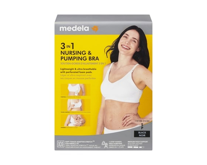 3 in 1 Nursing & Pumping Bra Small, Black - 1.0 EA