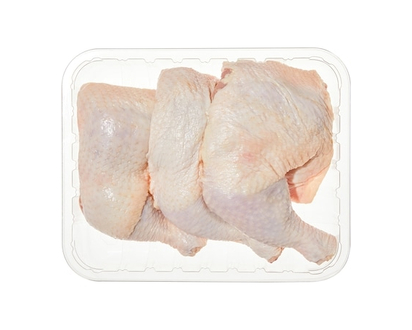 Cuisse de poulet (attachée au dos)