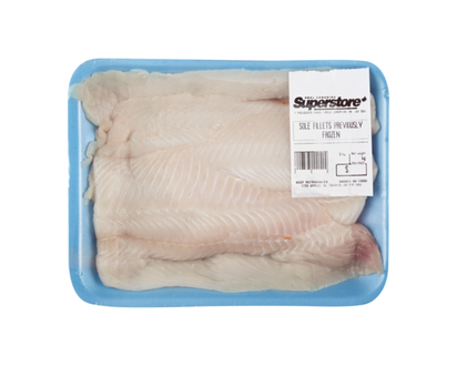 Filets de sole décongelés