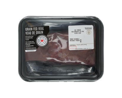 Montpak Grain-Fed Veal Liver, Slice