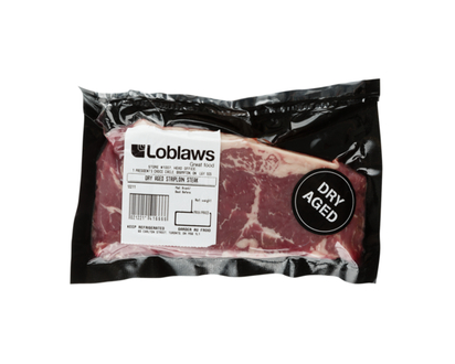 Dry Aged Beef Striploin Steak, Service Case