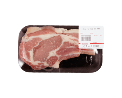 Milk Fed Veal Rib Chops, Service Case