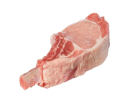 Lethbridge Bone-in Pork Loin Centre Cut Chop, Service Case