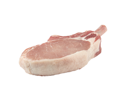 Lethbridge Pork Rib Chop Frenched, Service Case