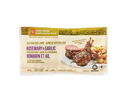 Free From Rosemary and Garlic Frenched Rack Australian Lamb