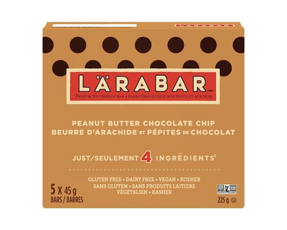 Larabar Fruit & Nut Energy Bar, Peanut Butter Chocolate Chip 5-Pack - 225.0 G