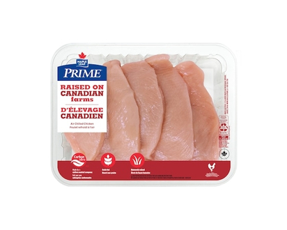 Maple Leaf Boneless Skinless Sliced Chicken Breasts, Raised on Canadian Farms - 1.0 EA