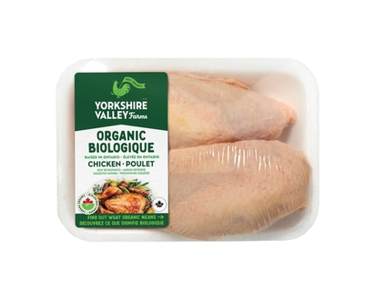 Yorkshire Valley Farms Organic Chicken Breast, Split