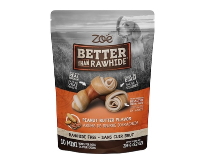 Zoe Better Than Rawhide! Bones, Peanut Butter, 10 Pieces - 234.0 G