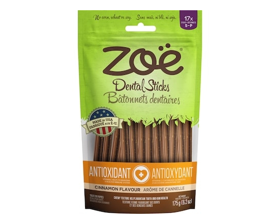 Antioxidant Dental Treat Sticks for Dogs, Cinnamon - 175.0 G