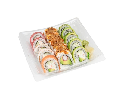 Zenshi Chef Sampler A#1 (Rainbow, Crunchy, Dragon) 15pc (Available after 11am) - 408.0 G