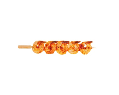 Brochette de crevettes marinées surgelées préalable paquet de 10 - 550.0 G