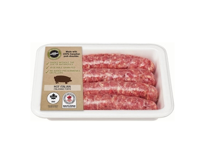 Fortinos A & H Free Sausages, Hot Tray Pack
