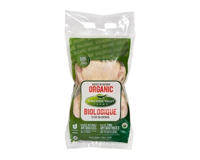 Yorkshire Valley Farms Organic Grade A Whole Chicken, Fresh