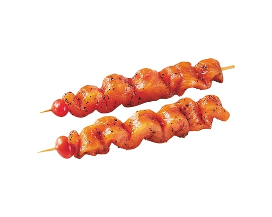 Brochettes de saumon souvlaki