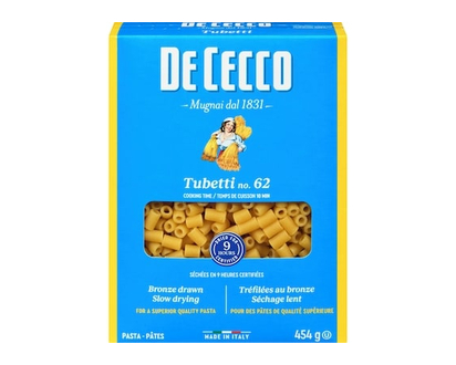 De Cecco Pasta Tubetti No. 62 - 454.0 G