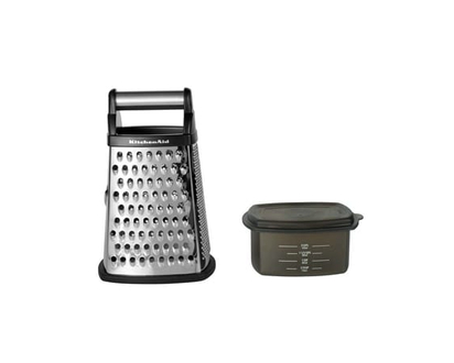 Box Grater, Black with Covered Container - 1.0 EA