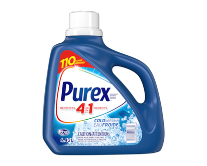 Purex Cold Water 4 in 1 Concentrated Liquid Laundry Detergent, 110 Loads - 4.43 L