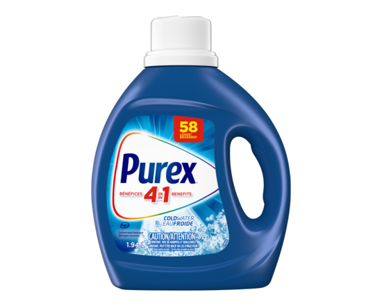 Coldwater 4 in 1 Concentrated Liquid Laundry Detergent, 58 Loads - 1.94 L