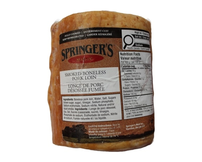 Springer's Meats Smoked Boneless Pork Loin, Fully Cooked