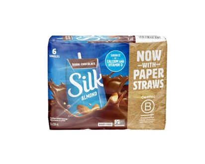 Silk Boisson aux amandes SILK, saveur chocolat noir, sans produits laitiers, 236ml (paquet de 6) - 236.0 ML