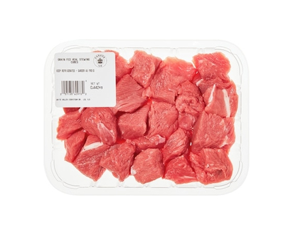 Montpak Diced Boneless Grain-Fed Stewing Veal