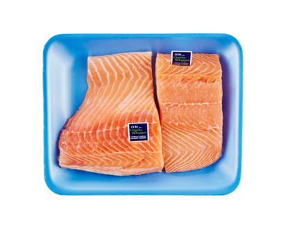 Fresh Organic Atlantic Salmon Fillets, Skin On, Packaged