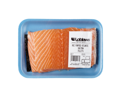 Atlantic Salmon Fillets Fresh Farmed , Skin On, Packaged