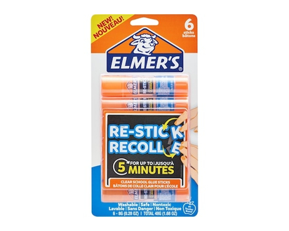 Elmers Elmer's Re-Stick School Glue Sticks, 8g, 6 Count - 1.0 EA