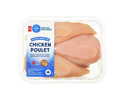 PC Blue Menu Extra Lean Boneless Skinless Chicken Breasts - 841.0 G