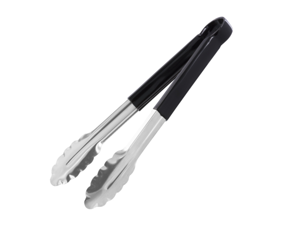 Tong with Black Coated Handle, 12 in - 1.0 EA