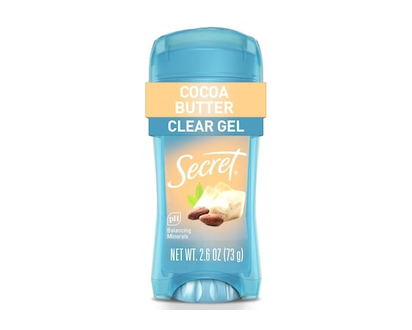 Secret Antiperspirant and Deodorant Clear Gel Cocoa Butter - 73.0 G