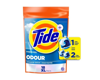 Tide Ultra OXI Power Pods with Odor Eliminators Laundry Detergent Pacs, 18 Count, For Visible and Invisible Dirt - 18.0 EA
