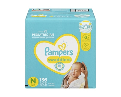 Pampers Swaddlers Newborn Diapers Size 0 136 Count - 136.0 EA
