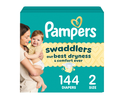 Pampers Swaddlers Diapers, Size 2, 144 Count - 144.0 EA