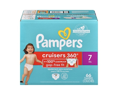 Pampers Couches Cruisers 360°, taille 7, 66 unités - 66.0 EA