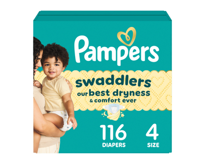 Pampers Couches Swaddlers, taille 4, 116 unités - 116.0 EA