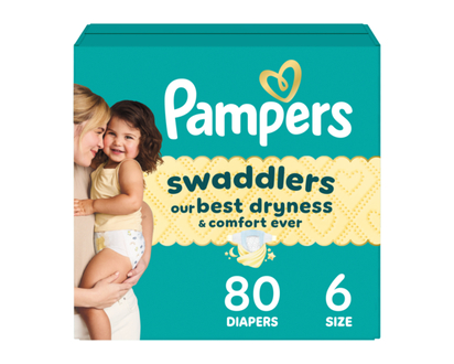 Pampers Couches Swaddlers, taille 6, 80 unités - 80.0 EA